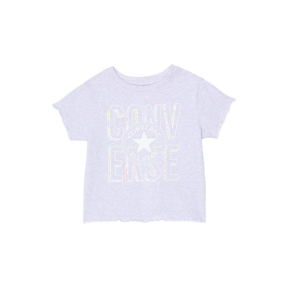 Converse Girls Marble Wordmark Babydoll Top Violet Size 6 Little Kid - Picture 1 of 1